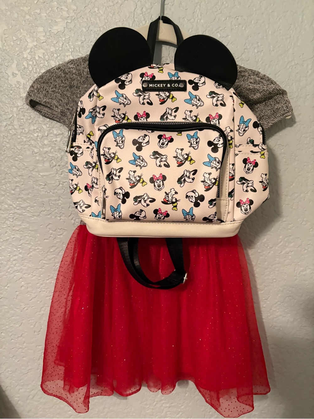 Disney Mickey Mouse Mini Backpack Aldi exclusive  2026 White with Red Ears